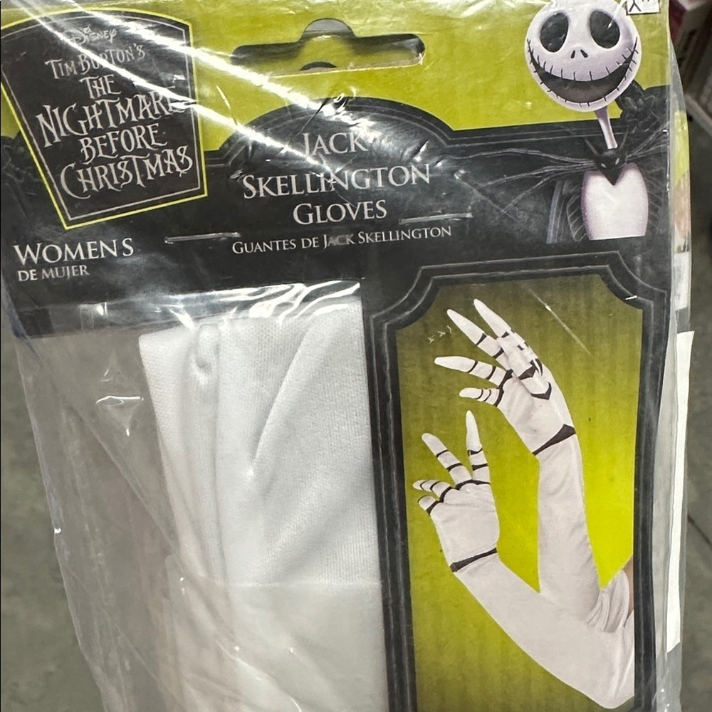 New 3 pairs Jack Skellington Elbow Length Gloves - Picture 2 of 2